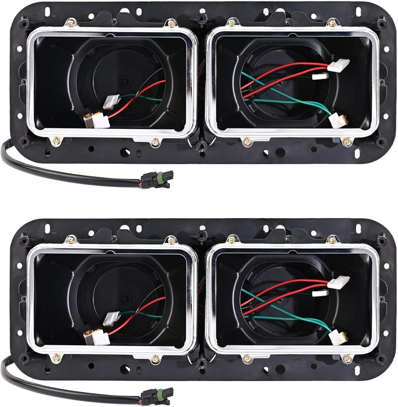 YUWUTF Headlight Housing Base with Wire Harness Compatible with Kenworth T400 T600 T800 W900 K100 C500 Peterbilt 378 379 Western Star 4900 Freightliner FLD Classic XL Driver and Passenger Side - Image 1